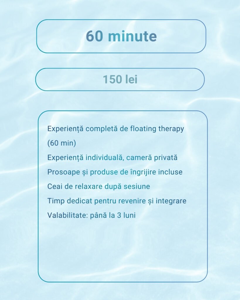 floating therapy terapie prin plutire deprivare senzoriala magneziu wellness timisoara