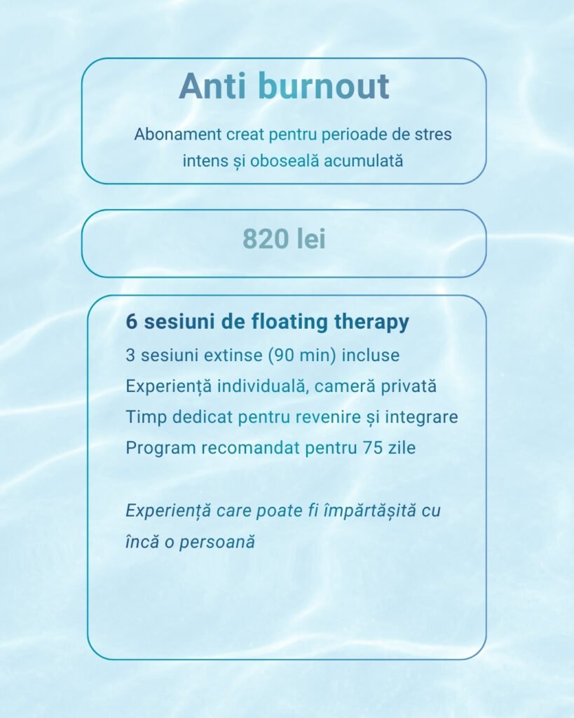 floating therapy terapie prin plutire deprivare senzoriala magneziu wellness timisoara