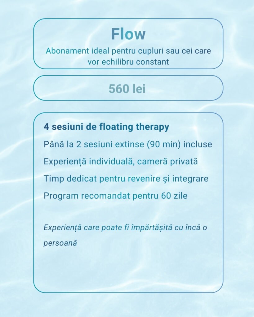 floating therapy terapie prin plutire deprivare senzoriala magneziu wellness timisoara