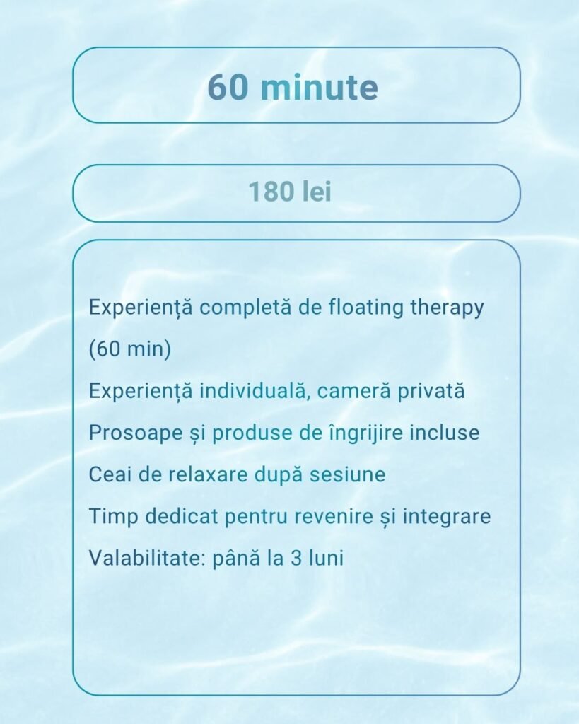 Flowterra float therapy magneziu terapie plutrie relaxare timisoara 60